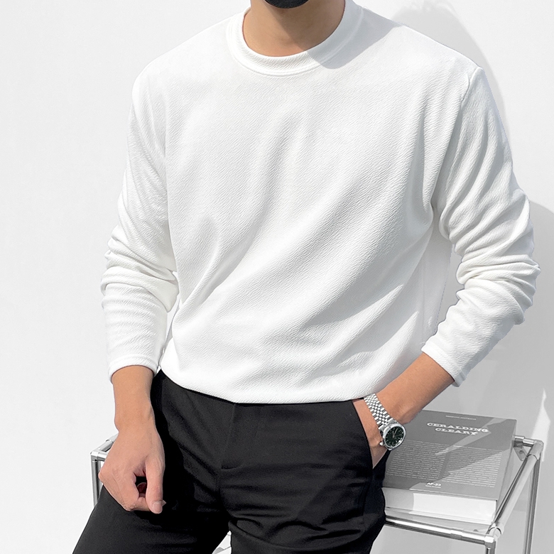 남자 콜라렉 일반 기모 2타입 무지 라운드 긴팔 티셔츠 빅사이즈 제품 이미지