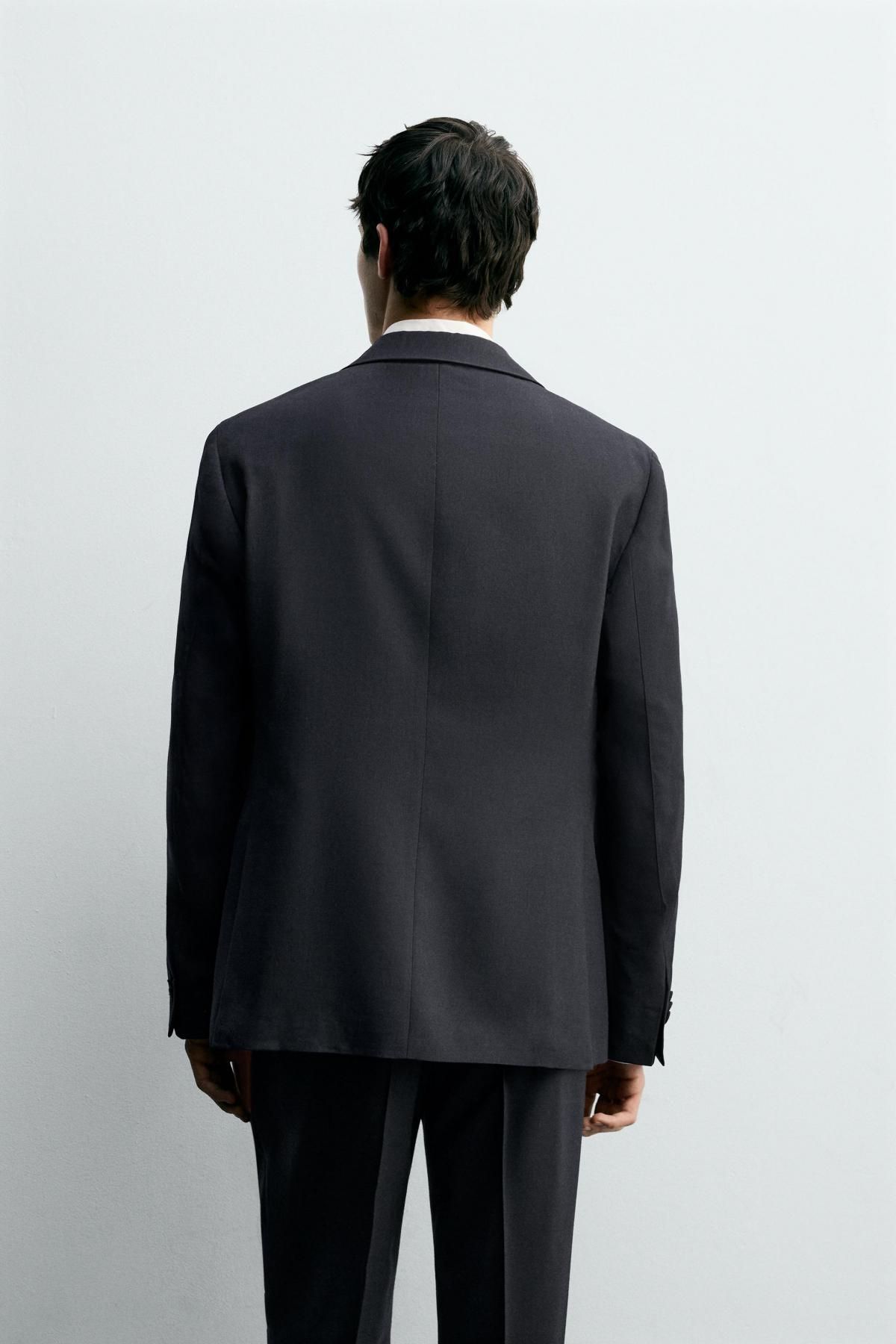 자라 울 블렌드 테일러드 디너 재킷 9380/004 NAVY BLUE - 상세 이미지 4