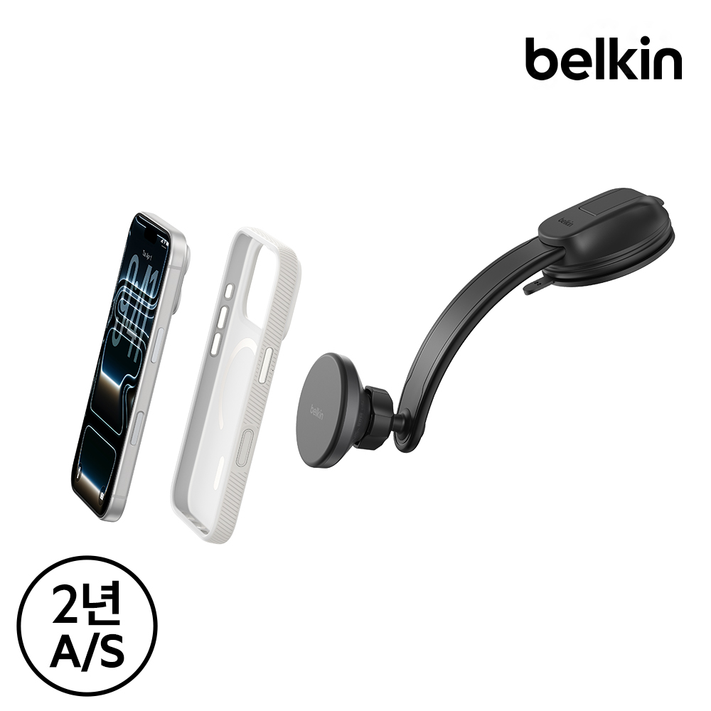 벨킨 Qi2 15W 차량용 고속 무선 충전기 대시보드 마그네틱 충전 거치대 WIC011