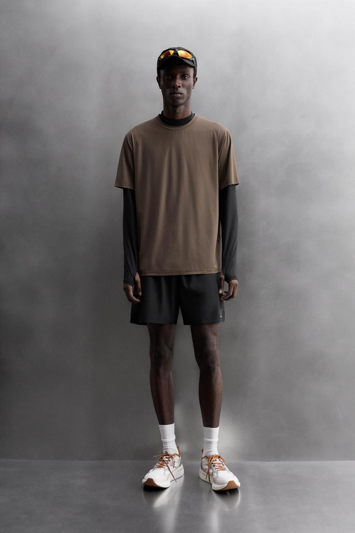 자라 테크니컬 브라운 반팔 러닝 티셔츠 4387/323 DARK BROWN - 상세 이미지 2