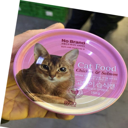 사조산업 노브랜드 고양이 습식 캔 닭연어 애묘 사료 160g