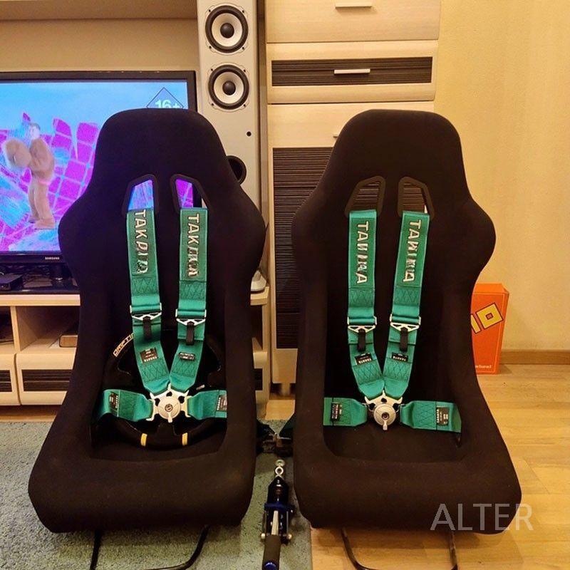 자동차 레이싱 벨트 래치 경기용 시트 가슴 보호 숄더 블랙 6점식 - 상세 이미지 4