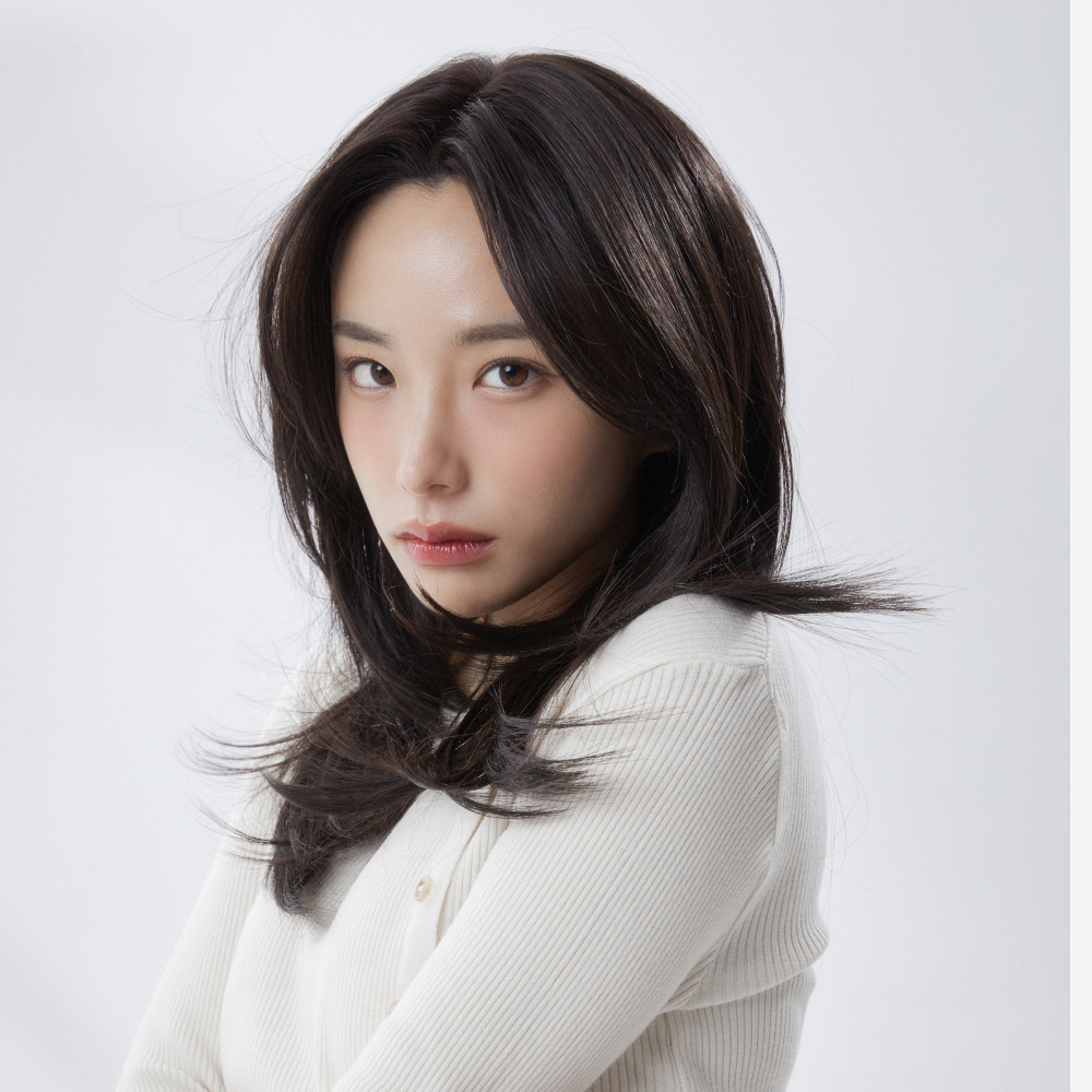 수제통가발 세미롱 중단발 레이어드 허그펌 여자가발 셀린 이미지 7