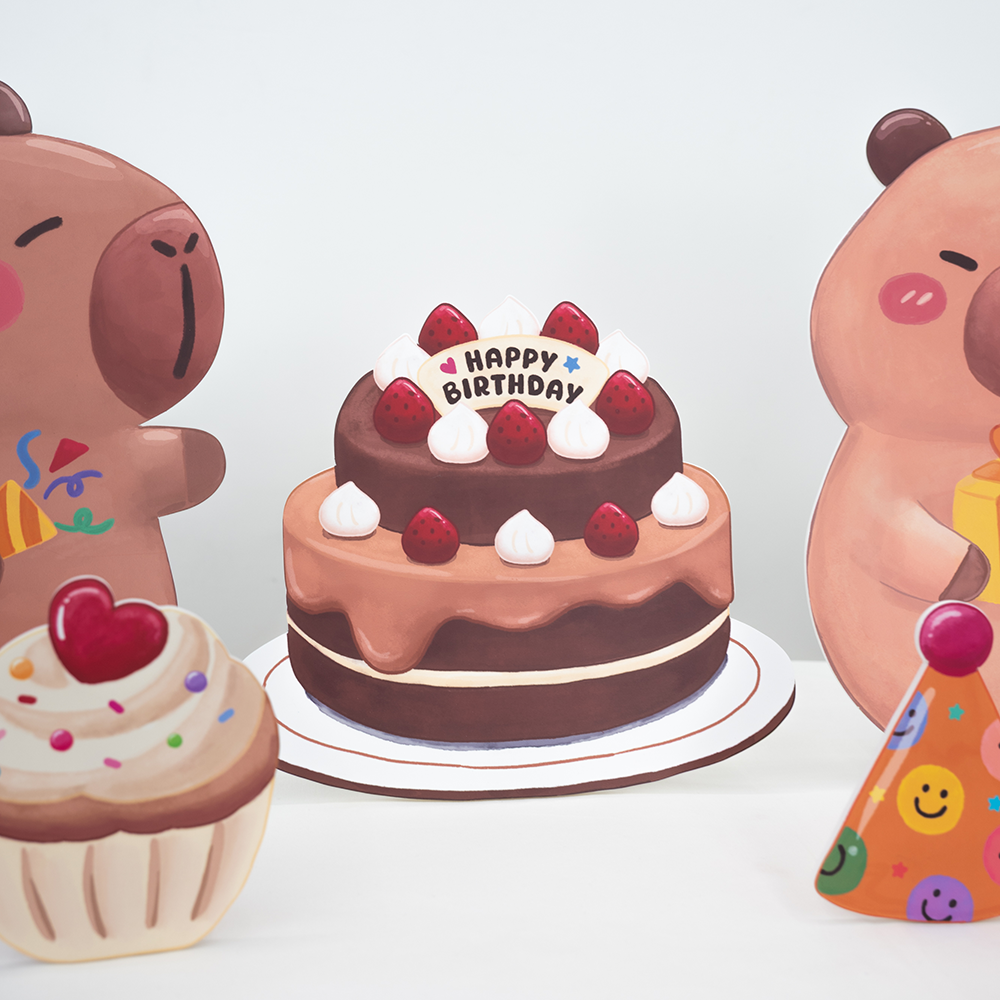 [미소쌤] 카피바라 파티 포토존 생일 기념일 행사 환경구성 데코 소품 - 상세 이미지 5