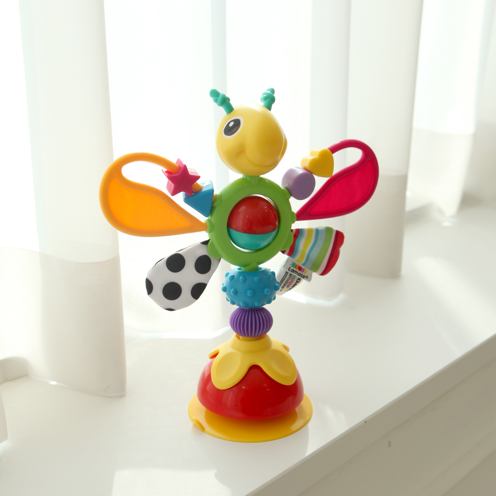 라마즈 나비 흡착 회전 딸랑이 신생아 백일 돌아기 장난감 이유식 필수템