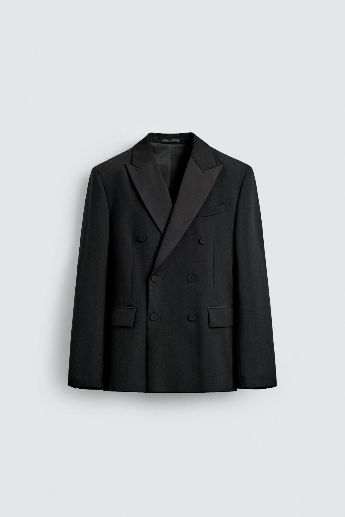 자라 더블브레스트 테일러드 디너 재킷 9378/004 BLACK - 상품 이미지