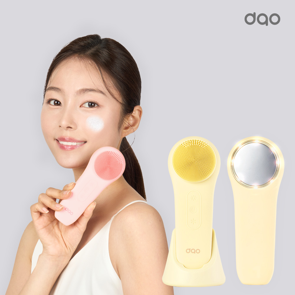 글로우텀 진동클렌저 LED 테라피 온열 쿨링 세안 브러쉬 피부관리기 IPX7 방수 홈케어기기 - 상품 이미지