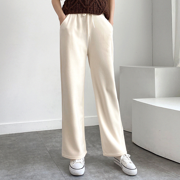 코듀로이 밴딩 와이드팬츠 기모 겨울 슬랙스, 원데이핏 ONeday Fit 제품 이미지