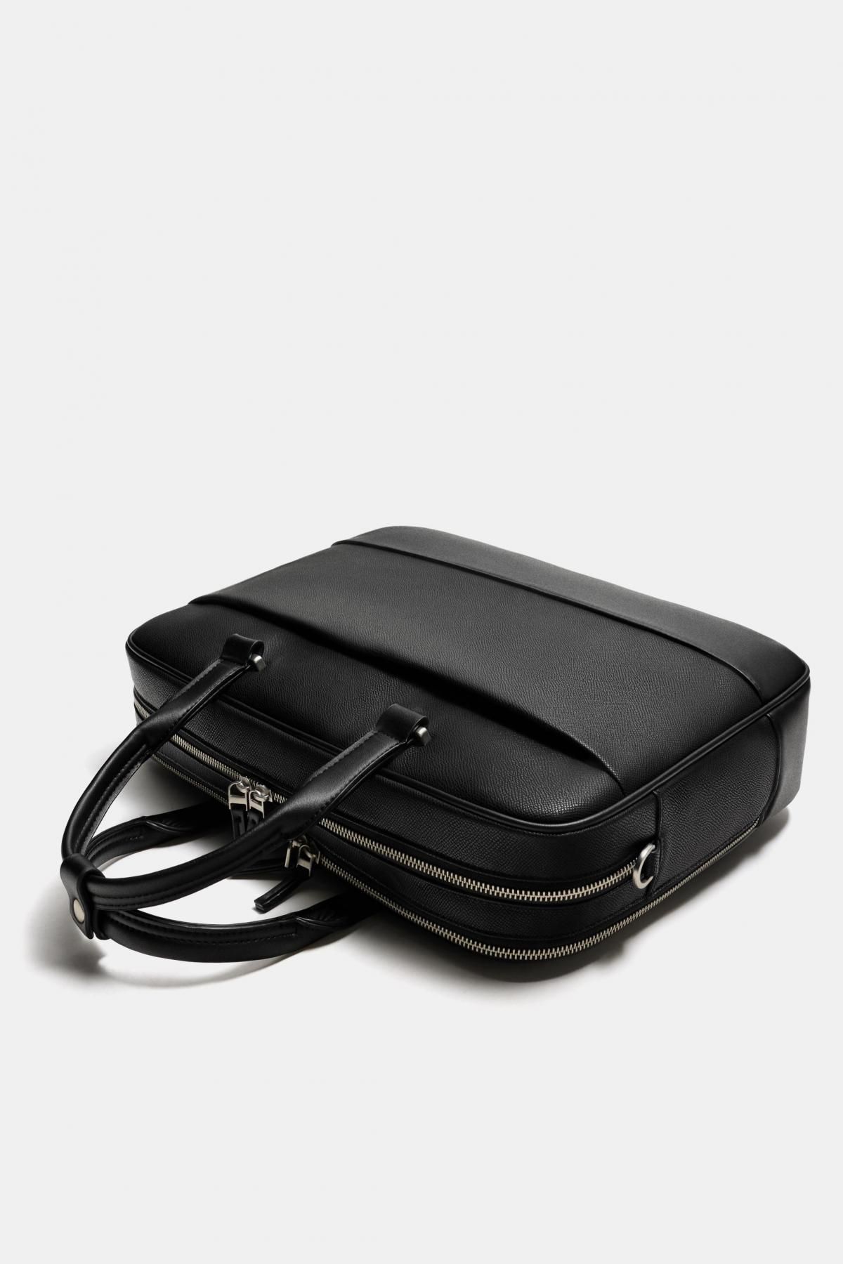 자라 텍스처 비즈니스 브리프케이스 3400/620 BLACK - 상세 이미지 2