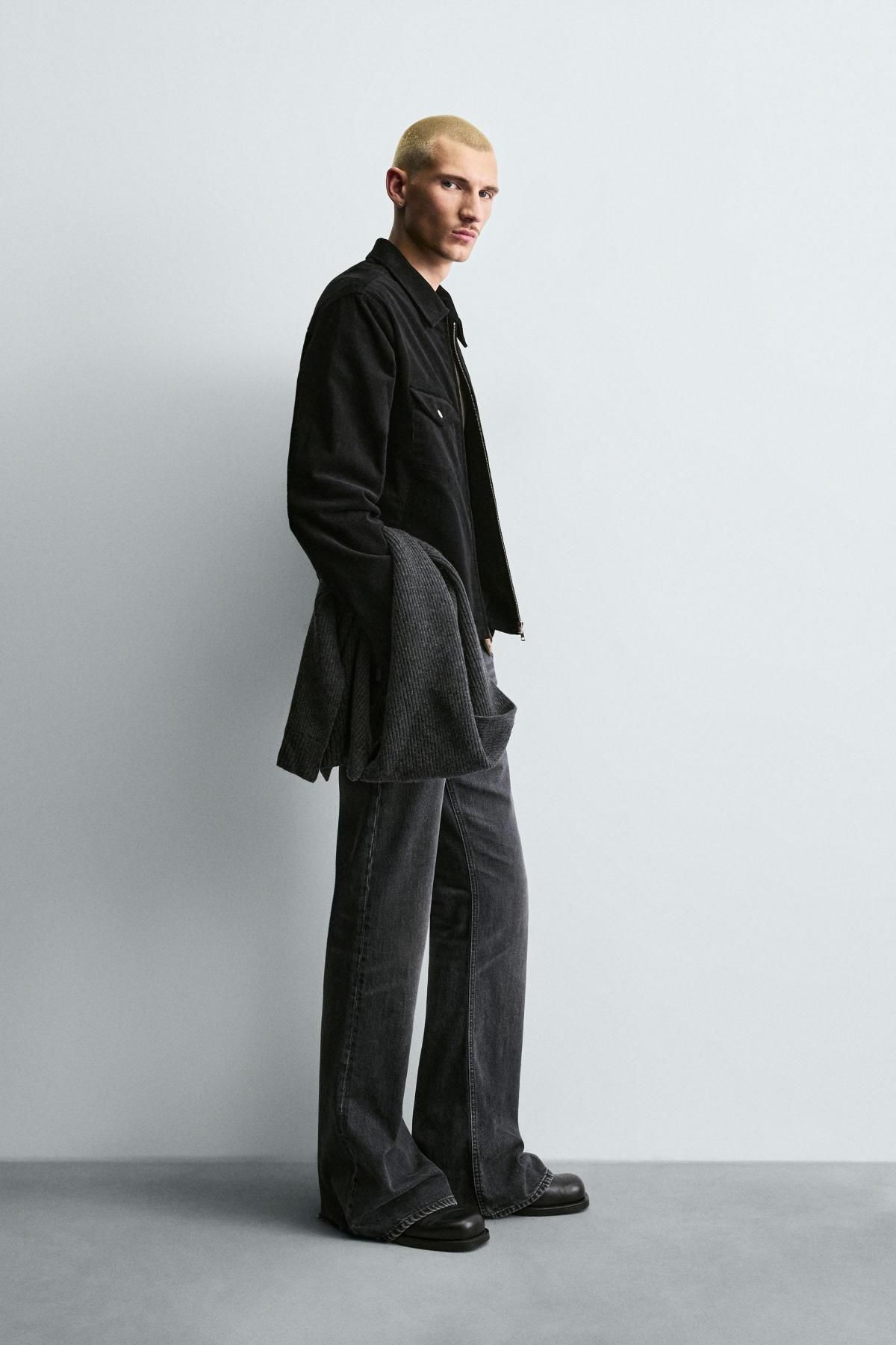 자라 코듀로이 박시핏 오버셔츠 블랙 6728/226 BLACK - 상세 이미지 5