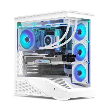 마이크로닉스 COOLMAX V6 컴퓨터 PC 케이스 (화이트)