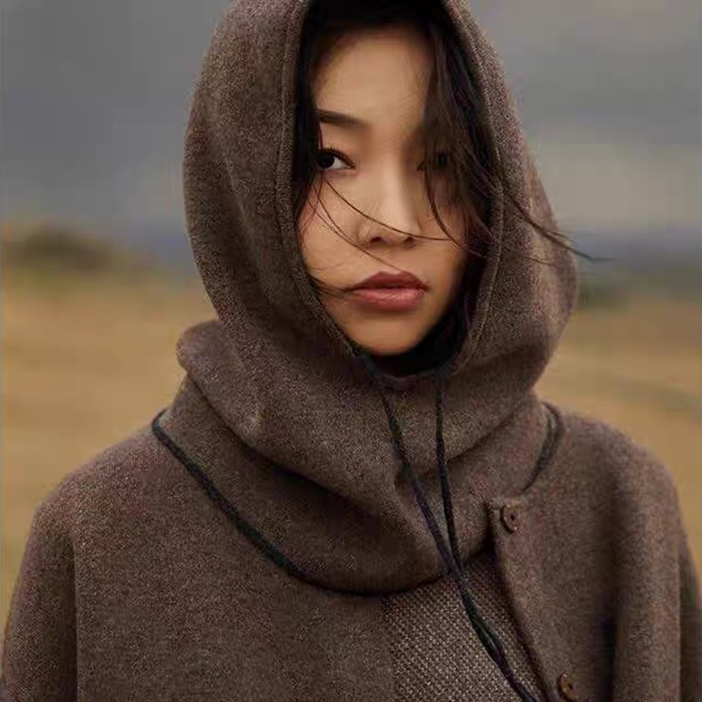 울 바라클라바 양모 후드넥워머 러닝 자전거 니트 겨울 여성 골프 등산 패딩 방한 - 상세 이미지 2