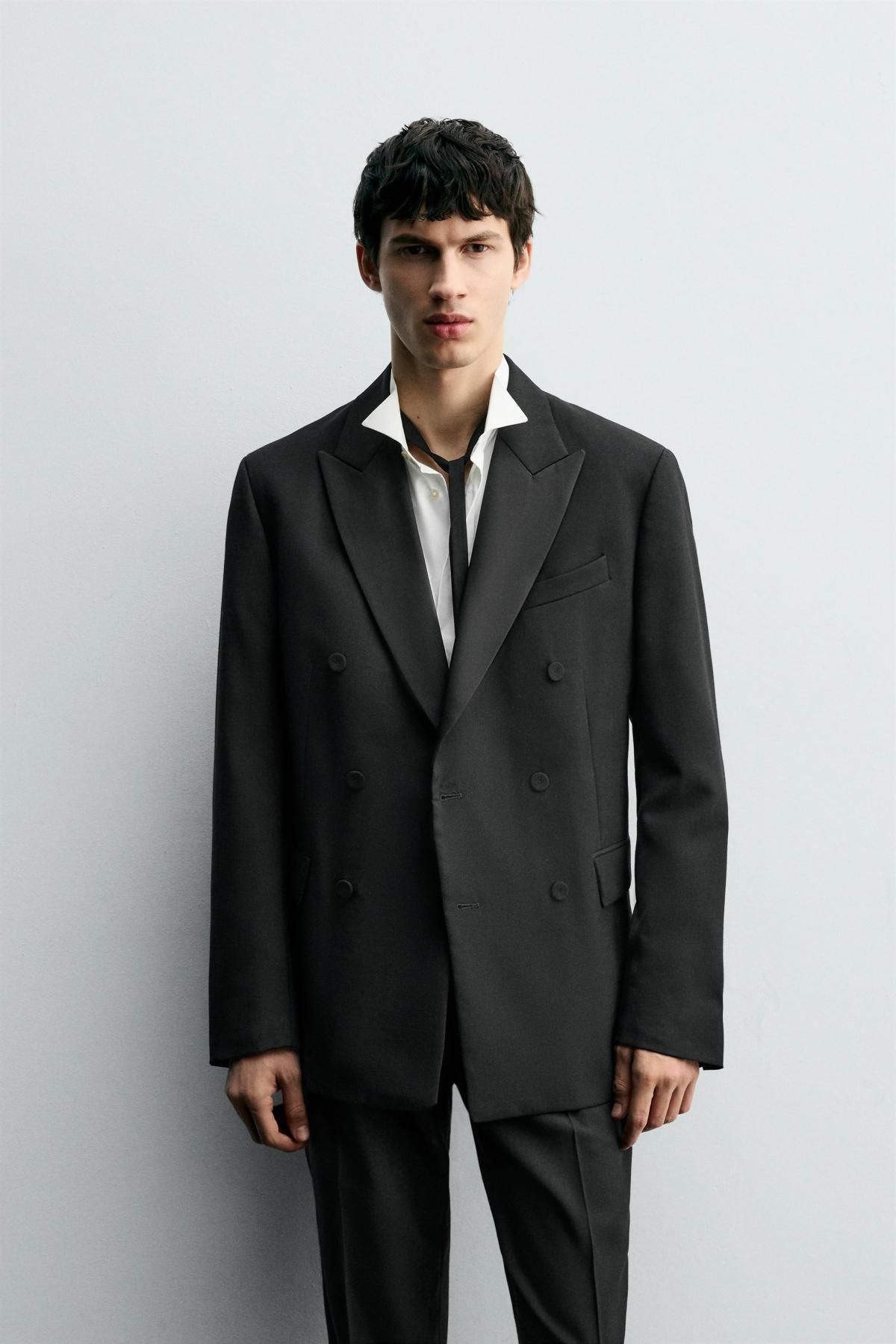 자라 더블브레스트 테일러드 디너 재킷 9378/004 BLACK - 상세 이미지 3