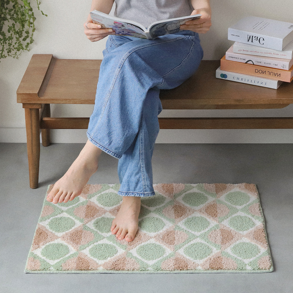 블루 익스팬스 발매트 50x80 (대) 인테리어 포인트 러그 - 상세 이미지 4