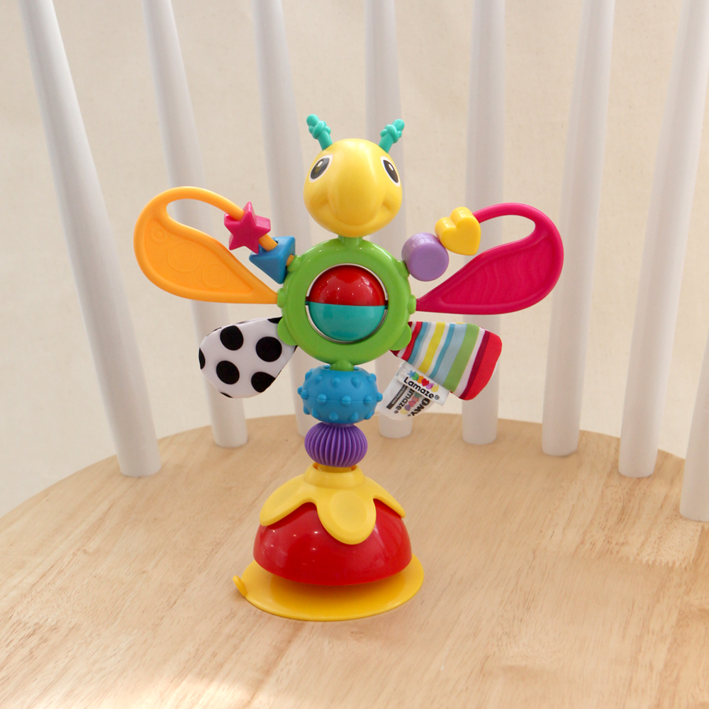 라마즈 나비 흡착 회전 딸랑이 신생아 백일 돌아기 장난감 이유식 필수템