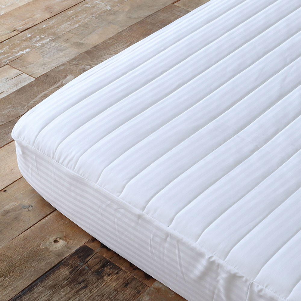 프리즈 먼지없는 호텔식 스트라이프 마이크로 도비 사계절 침대 매트리스 커버 누빔 Q