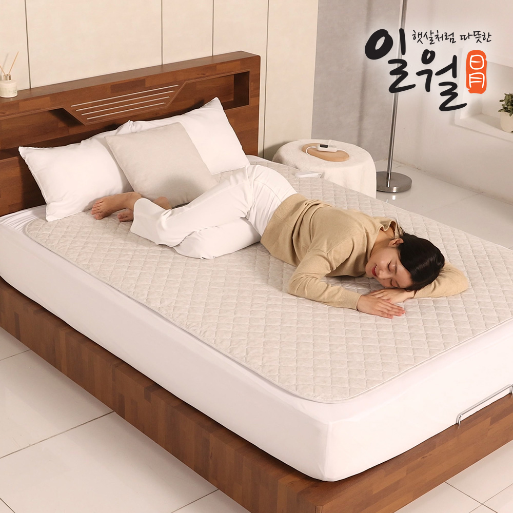 일월 전기매트 애쉬아이보리 초절전형 워셔블 탄소 카본매트 싱글