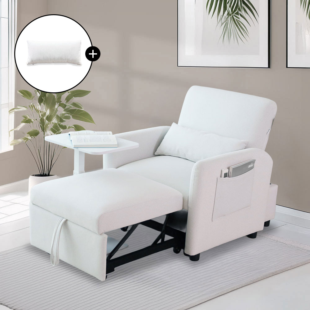 일루일루 몽글 소파베드 1인용 확장 폴딩형 침대 쇼파 겸용 각도조절 자취방 원룸 생활방수 패브릭