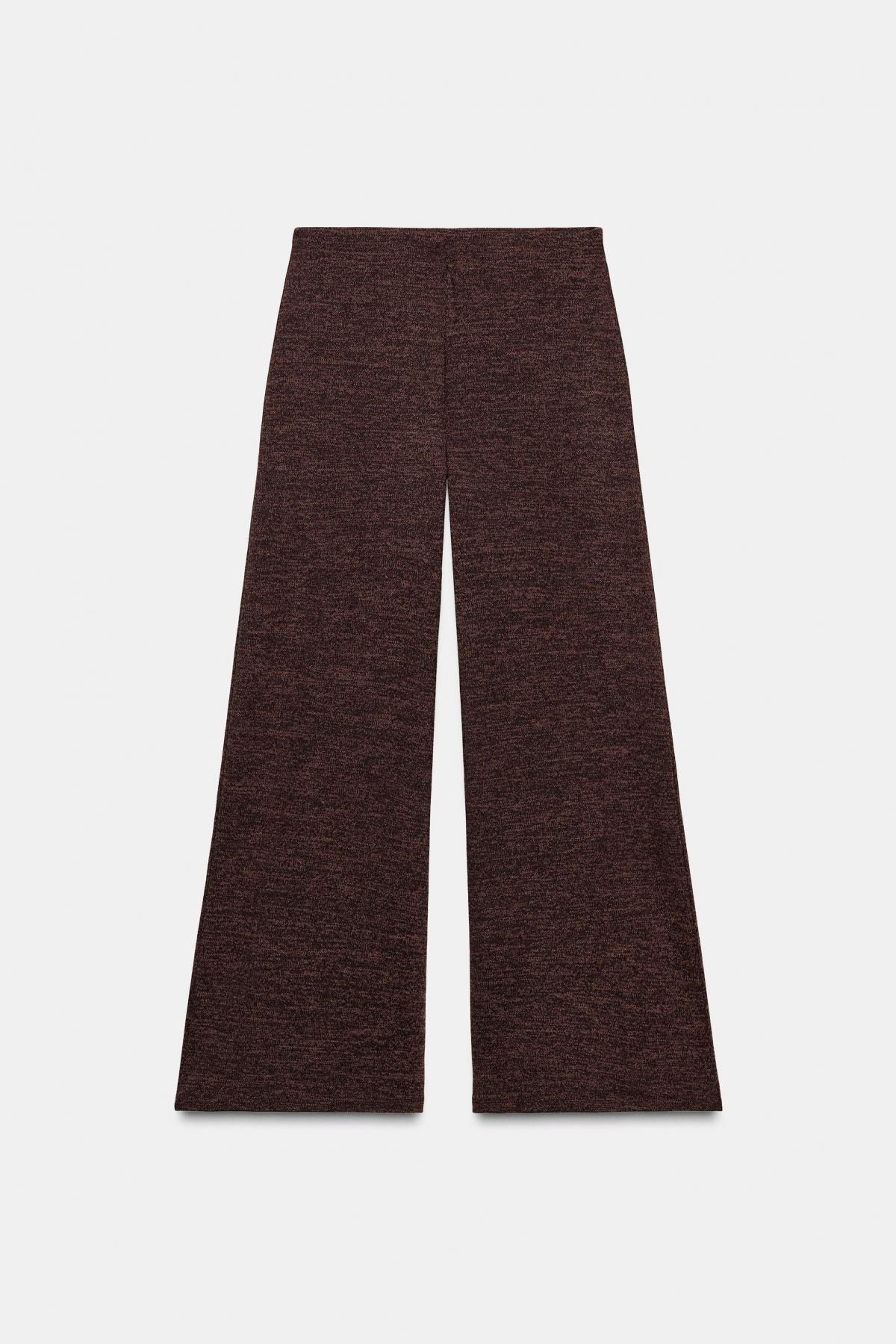 자라 베이직 피케 와이드 팬츠 5067/165 DARK BROWN - 상세 이미지 4