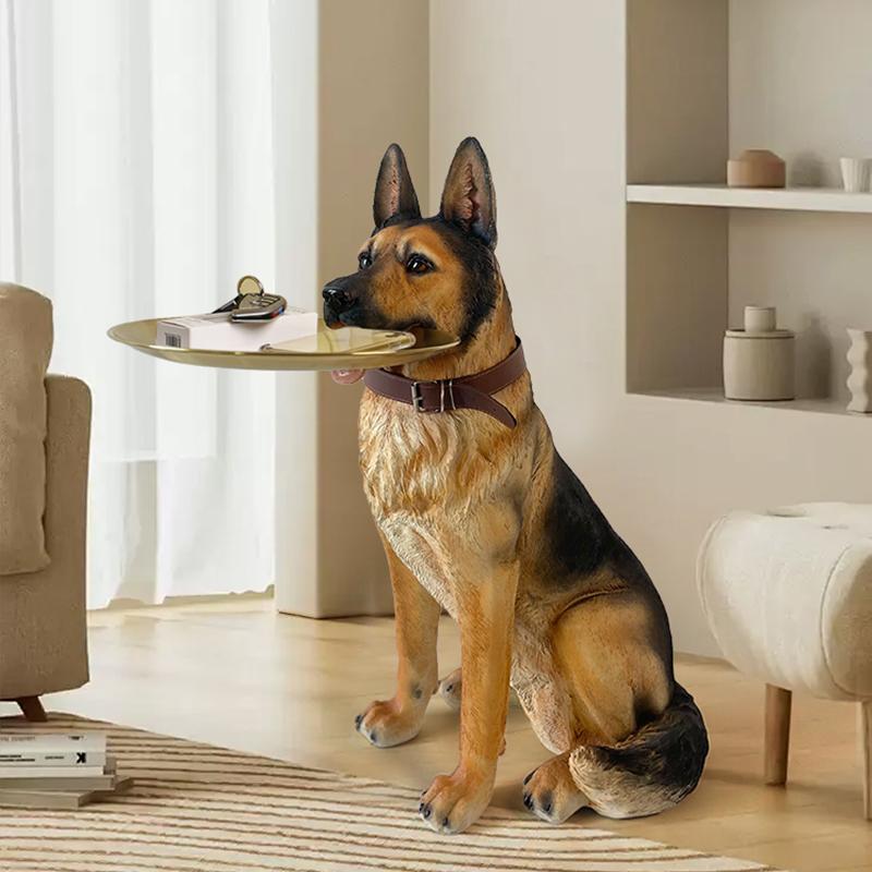 신혼집 집들이 선물 강아지 모형 거실 소파 옆 사이드 테이블 장식장 인테리어소품 리트리버 75cm