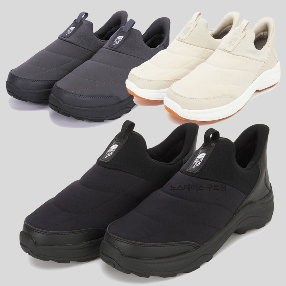 노스페이스 방한화 남성 여성 겨울 슬립온 패딩 신발