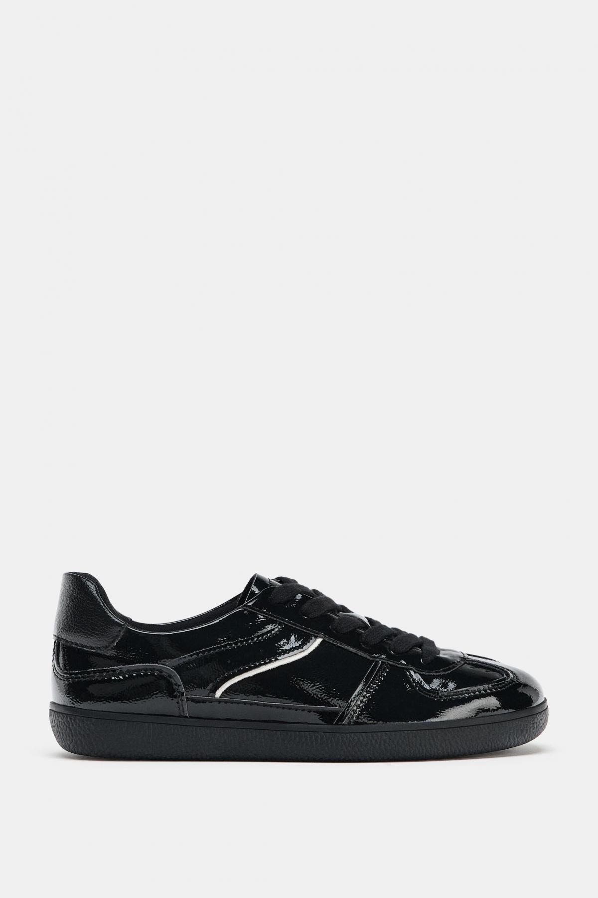 자라 에나멜 블랙 러닝 스타일 스니커즈 5461/610 BLACK - 메인 이미지