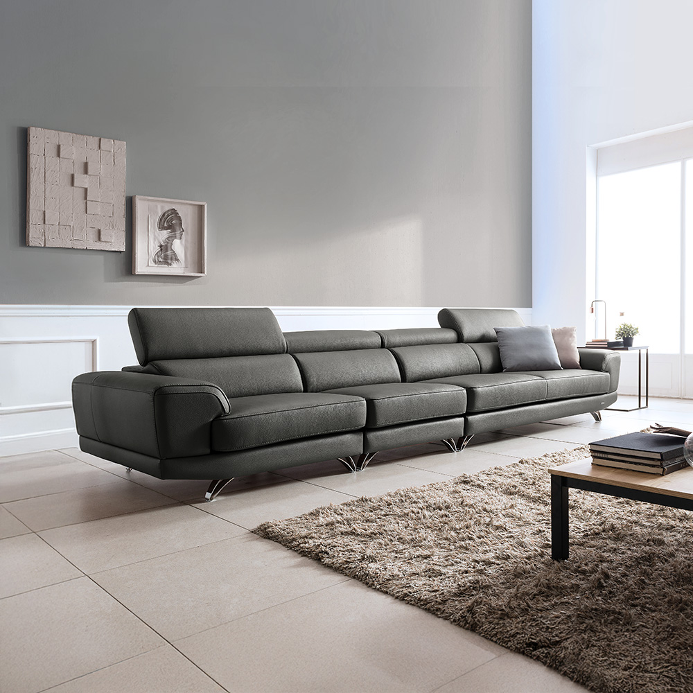 보루네오 제노 이태리 천연통가죽 소가죽 기능성 소파 6인용