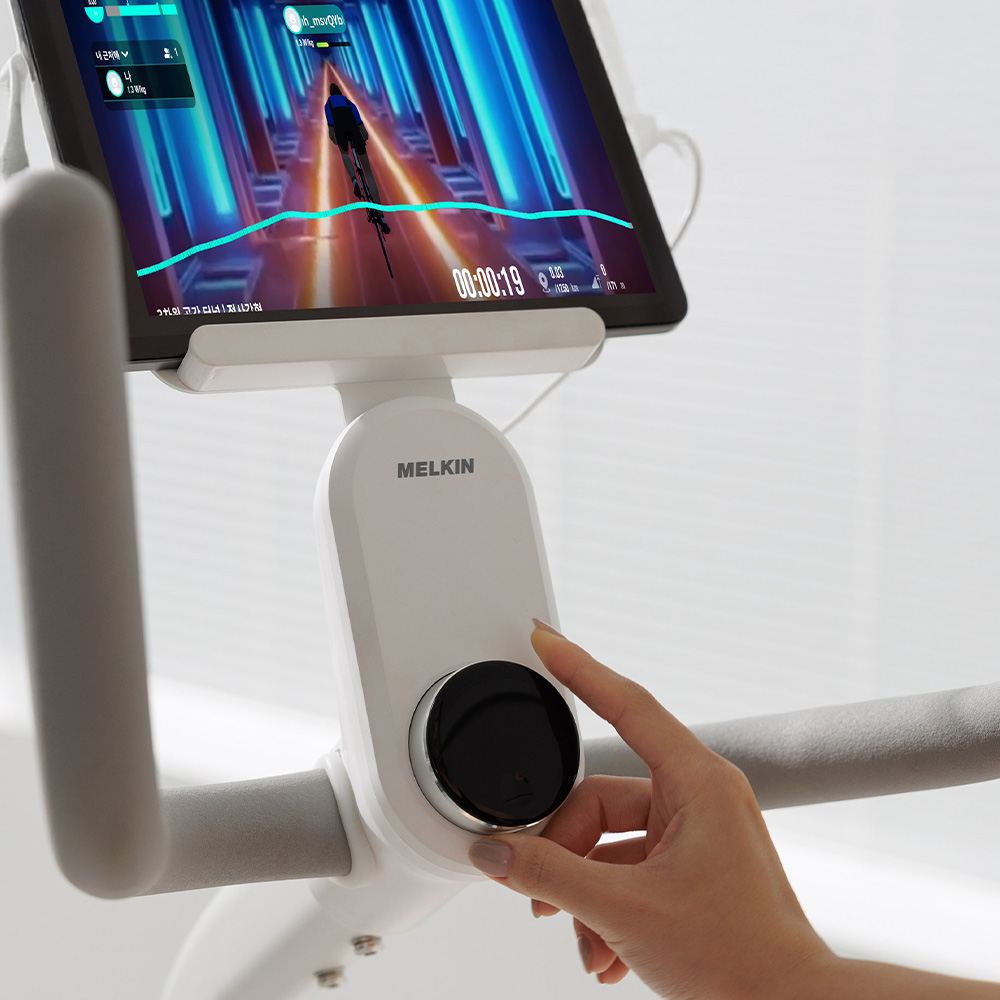 멜킨 국내유일 EMS ERG 프리휠 저소음 재활 좌식 바이크 사이클론지 노인 실내자전거