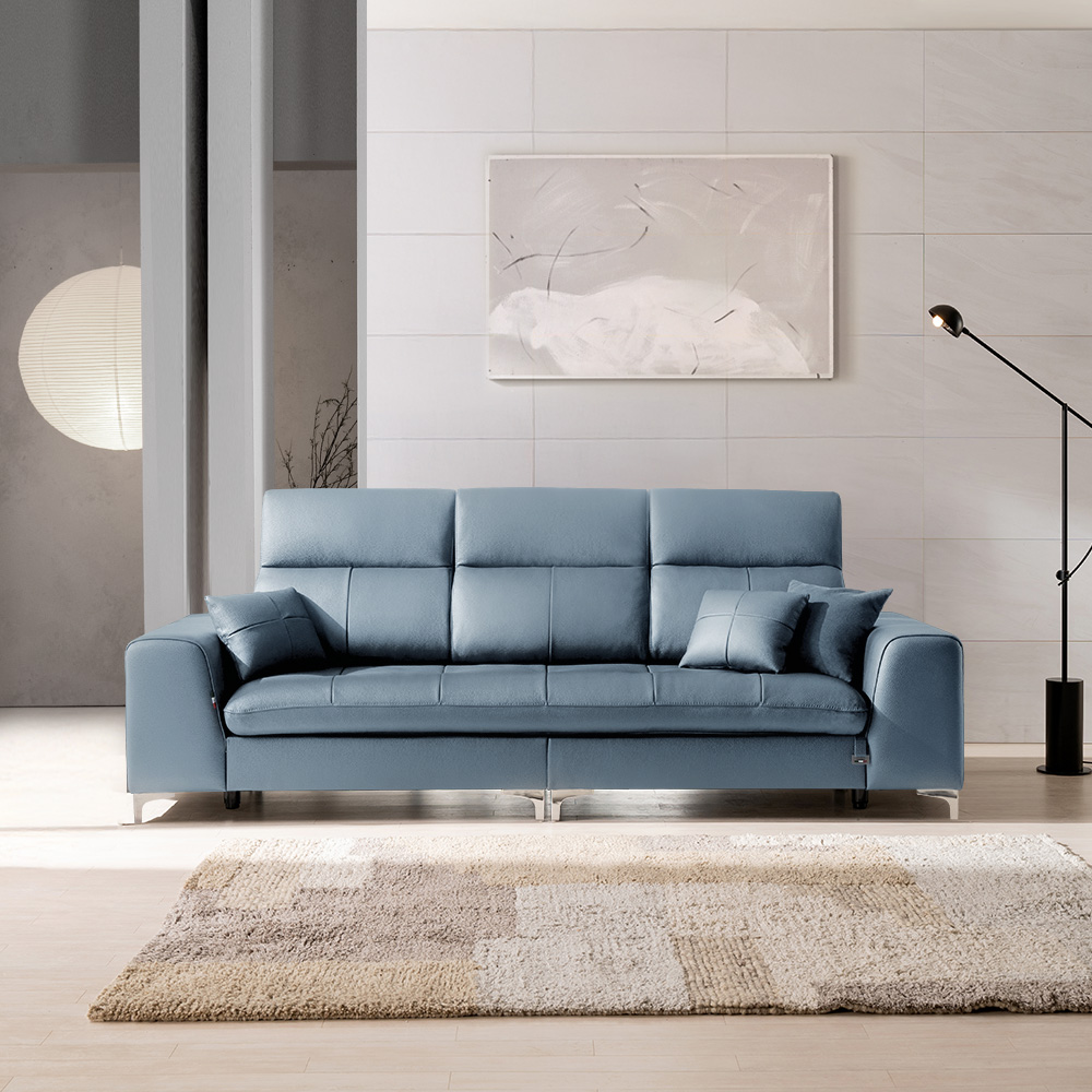 보루네오 베로나 이태리 통가죽 천연면피 소가죽 소파 3.5인용