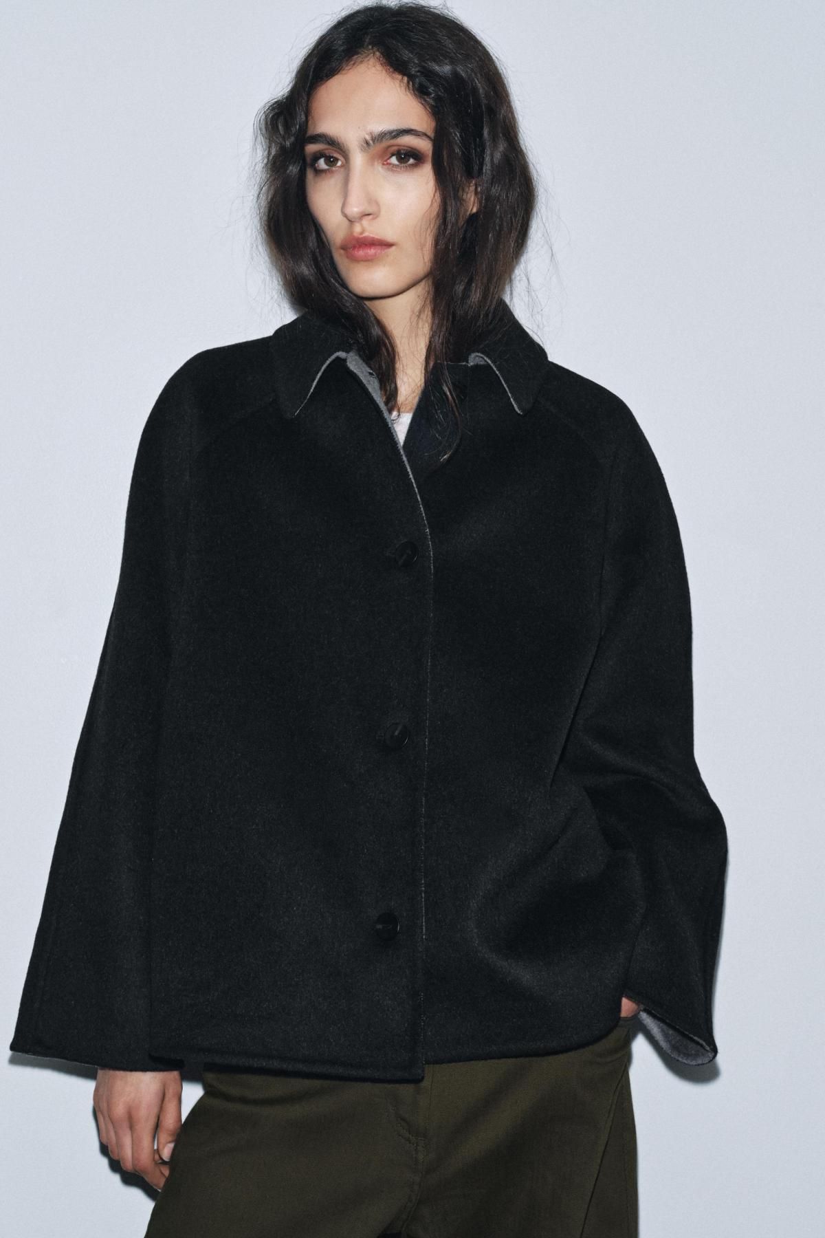 자라 클래식 울블렌드 테일러드 재킷 8491/840 BLACK - 상세 이미지 3