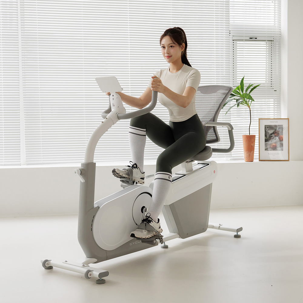 멜킨 국내유일 EMS ERG 프리휠 저소음 재활 좌식 바이크 사이클론지 노인 실내자전거