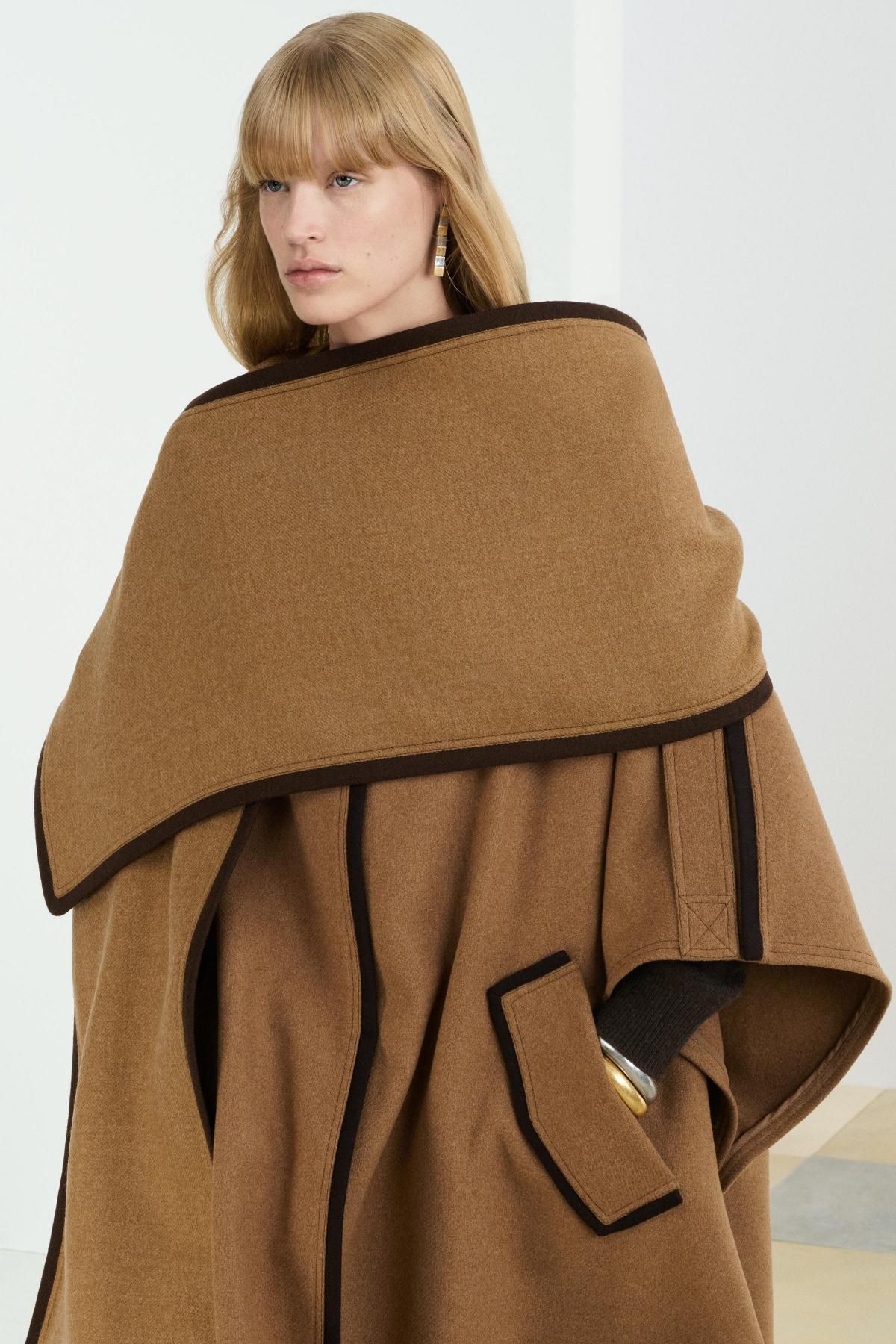 자라 울블렌드 케이프 코트 3692/902 CAMEL - 상세 이미지 3