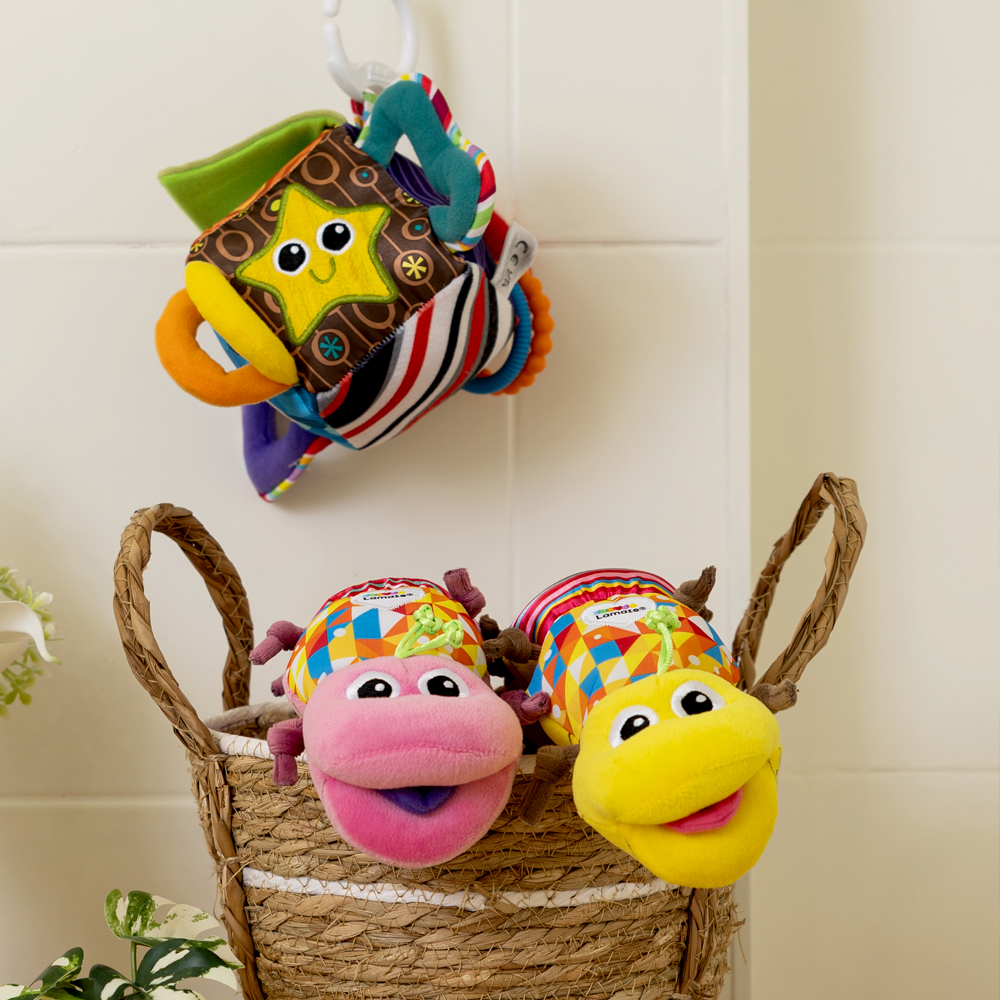 라마즈 애벌레 오감 세트 국민 아기 장난감 뮤지컬 자극 노랑/핑크+촉각 주사위 출산 백일