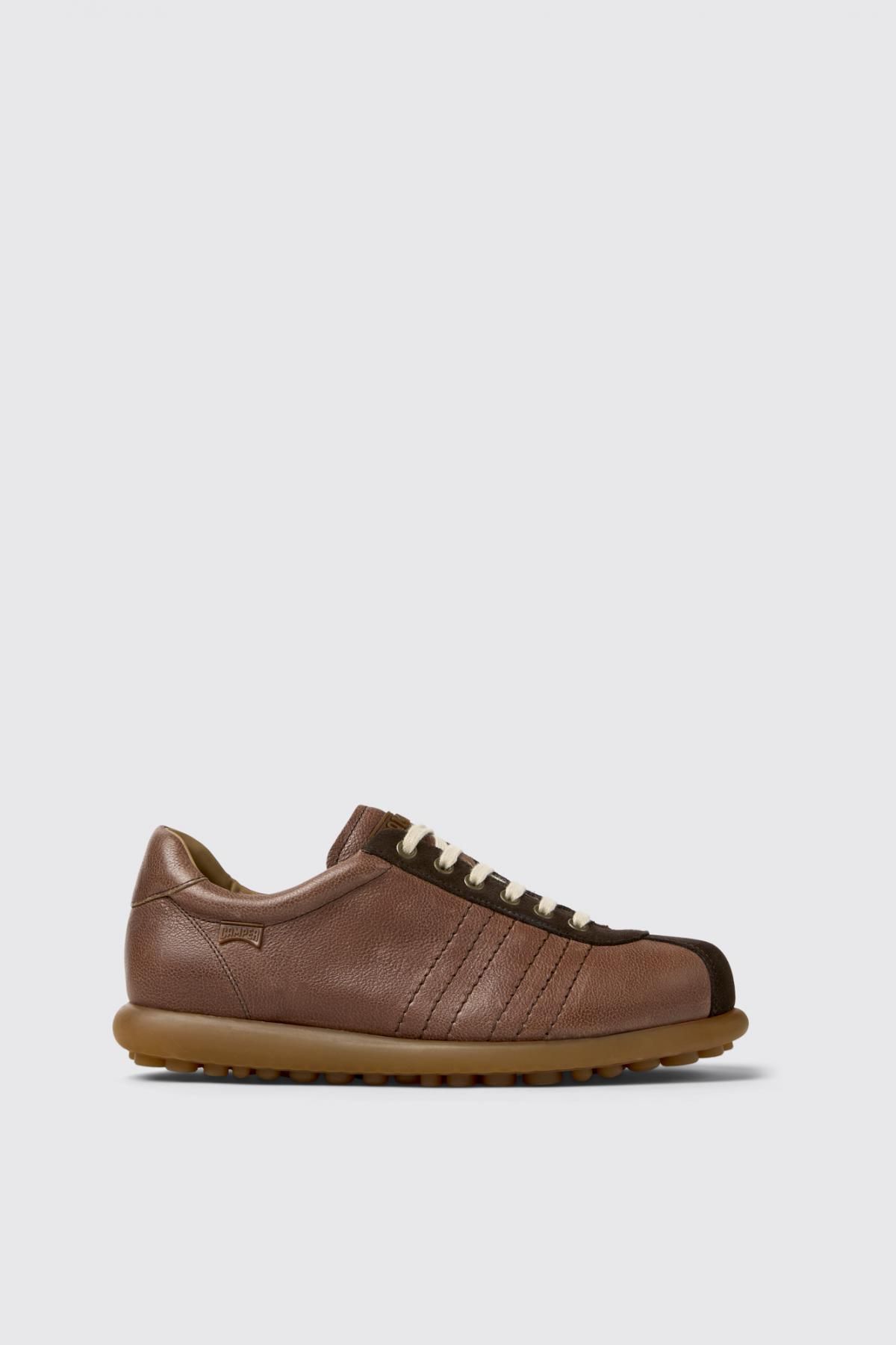 캠퍼 레트로 브라운 레더 스니커즈 Pelotas Ariel K101018-009 BROWN - 상품 이미지