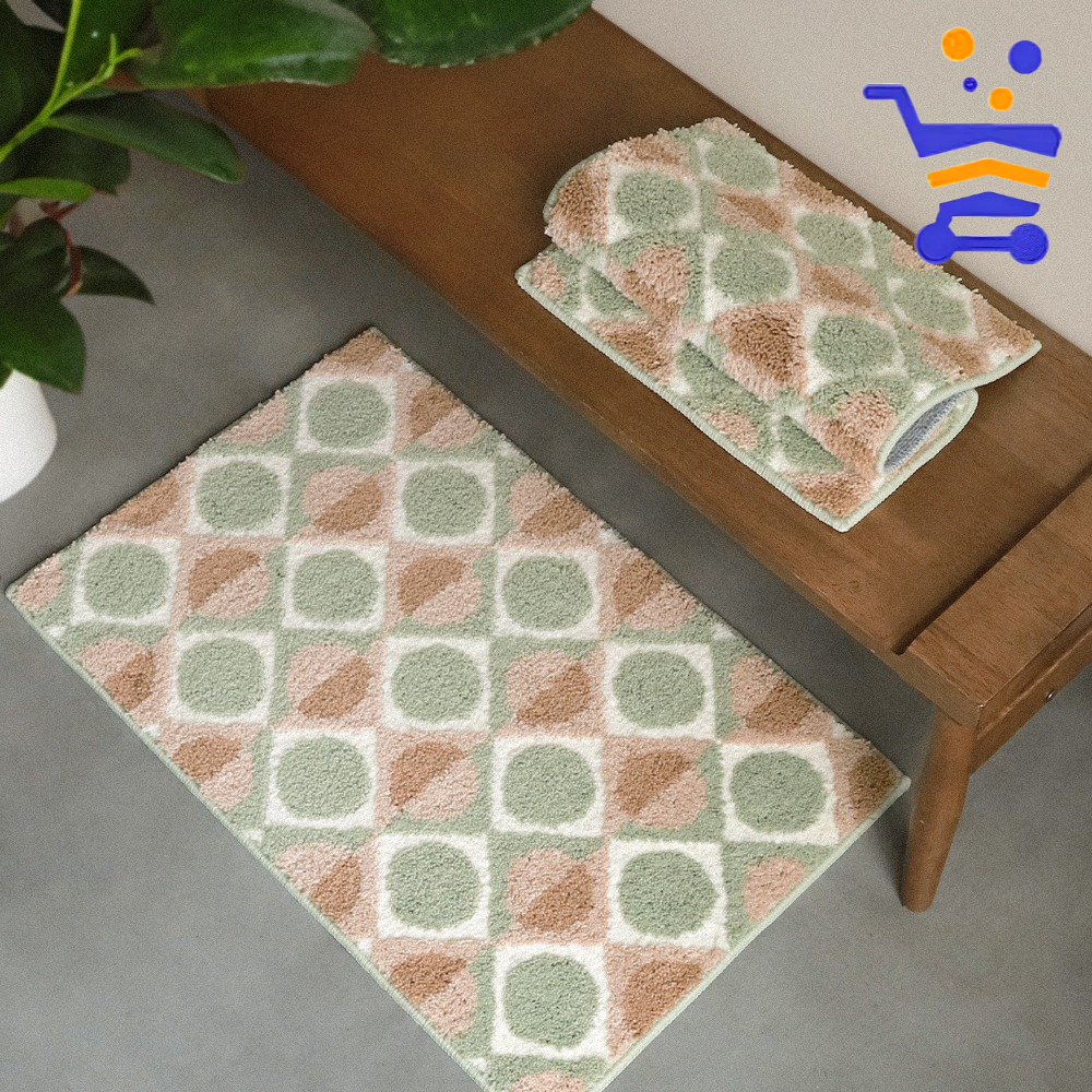 블루 익스팬스 발매트 50x80 (대) 인테리어 포인트 러그 - 메인 이미지