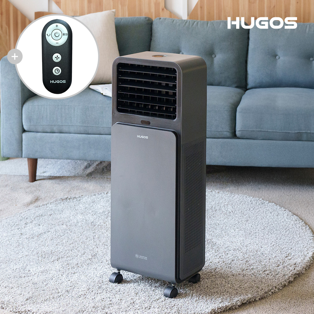 휴고스 이동식 스탠드 PTC 히팅 전기 온풍기 (전용리모컨) 제품 이미지