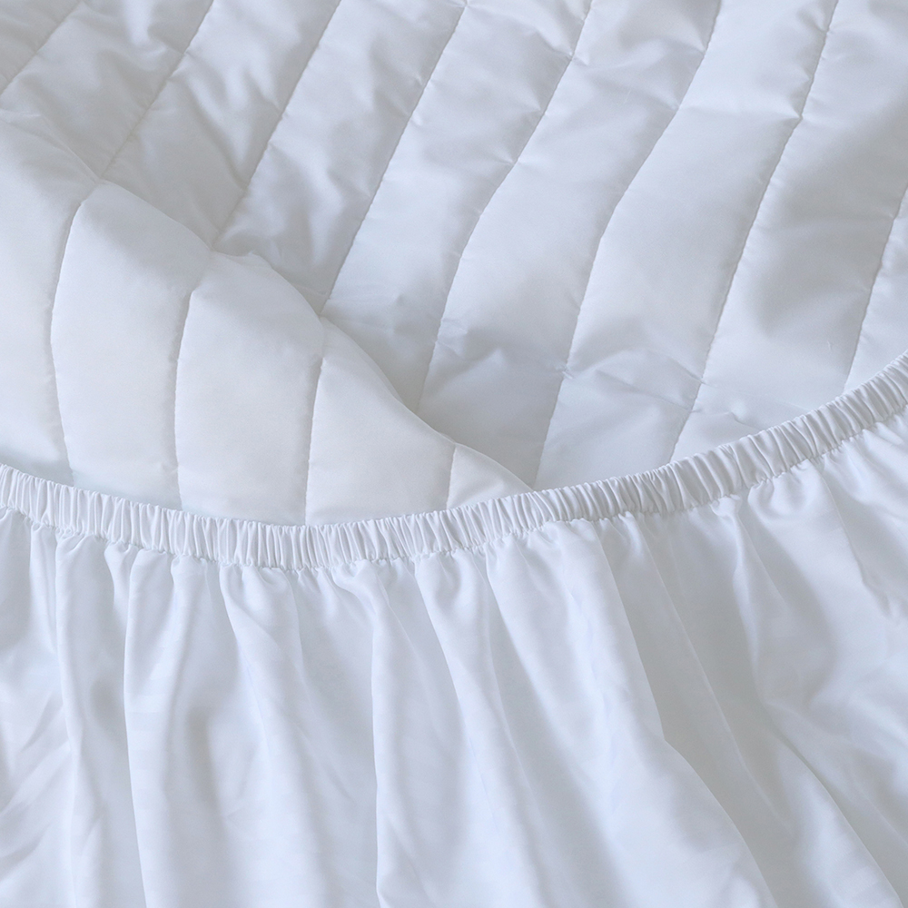 프리즈 먼지없는 호텔식 스트라이프 마이크로 도비 사계절 침대 매트리스 커버 누빔 Q