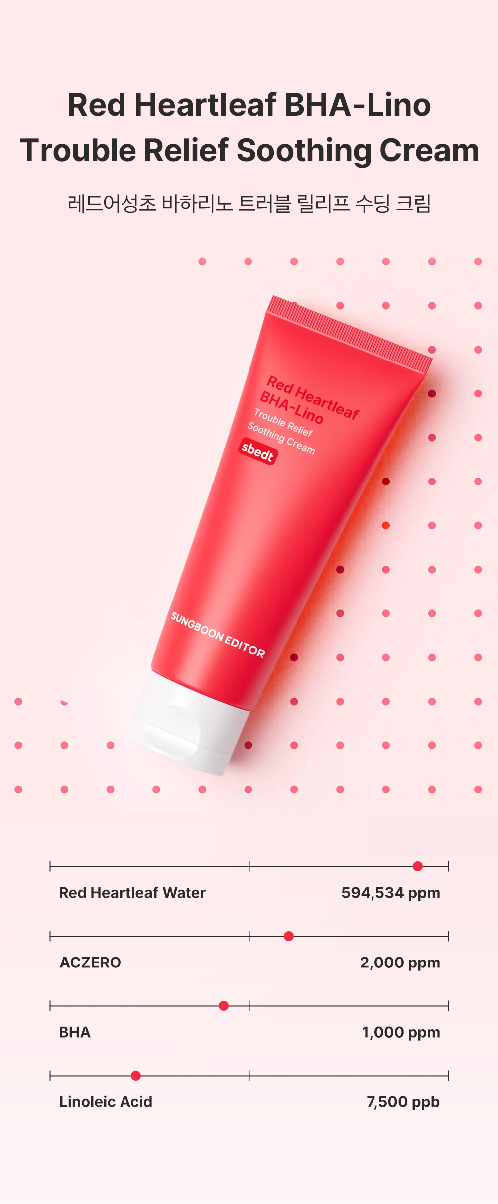 sungboon editor red houttuynia moisturizing cream
