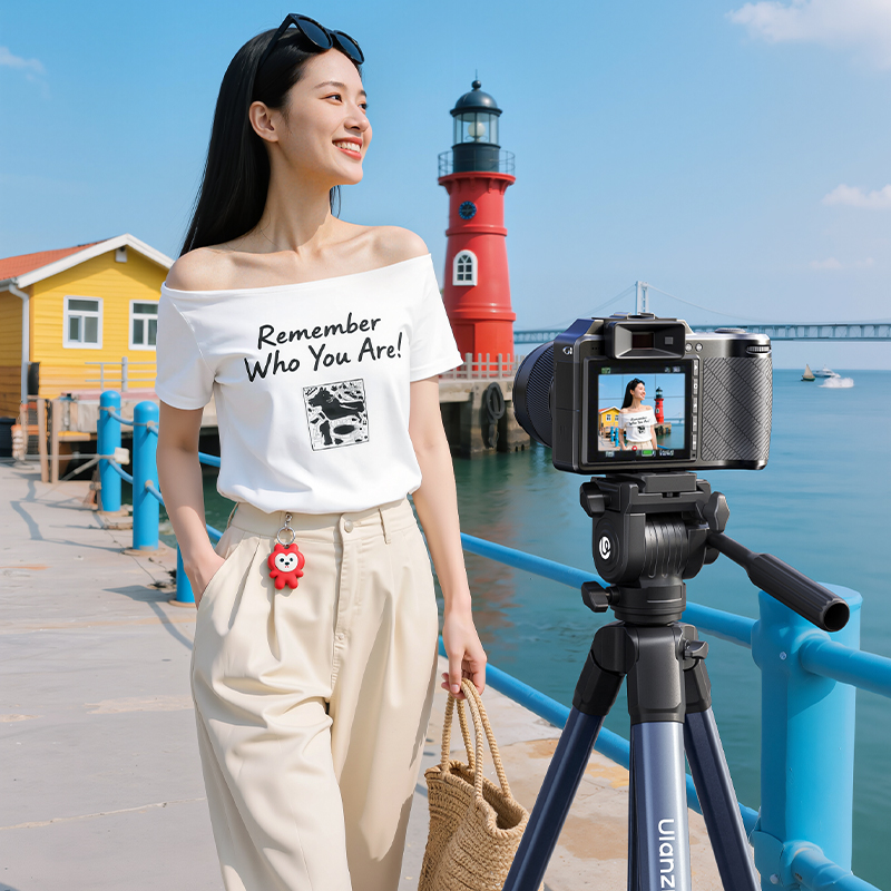 울란지 TT39 DSLR 미러리스 카메라 스마트폰 여행용 휴대용 경량 비디오 삼각대 - 상세 이미지 5