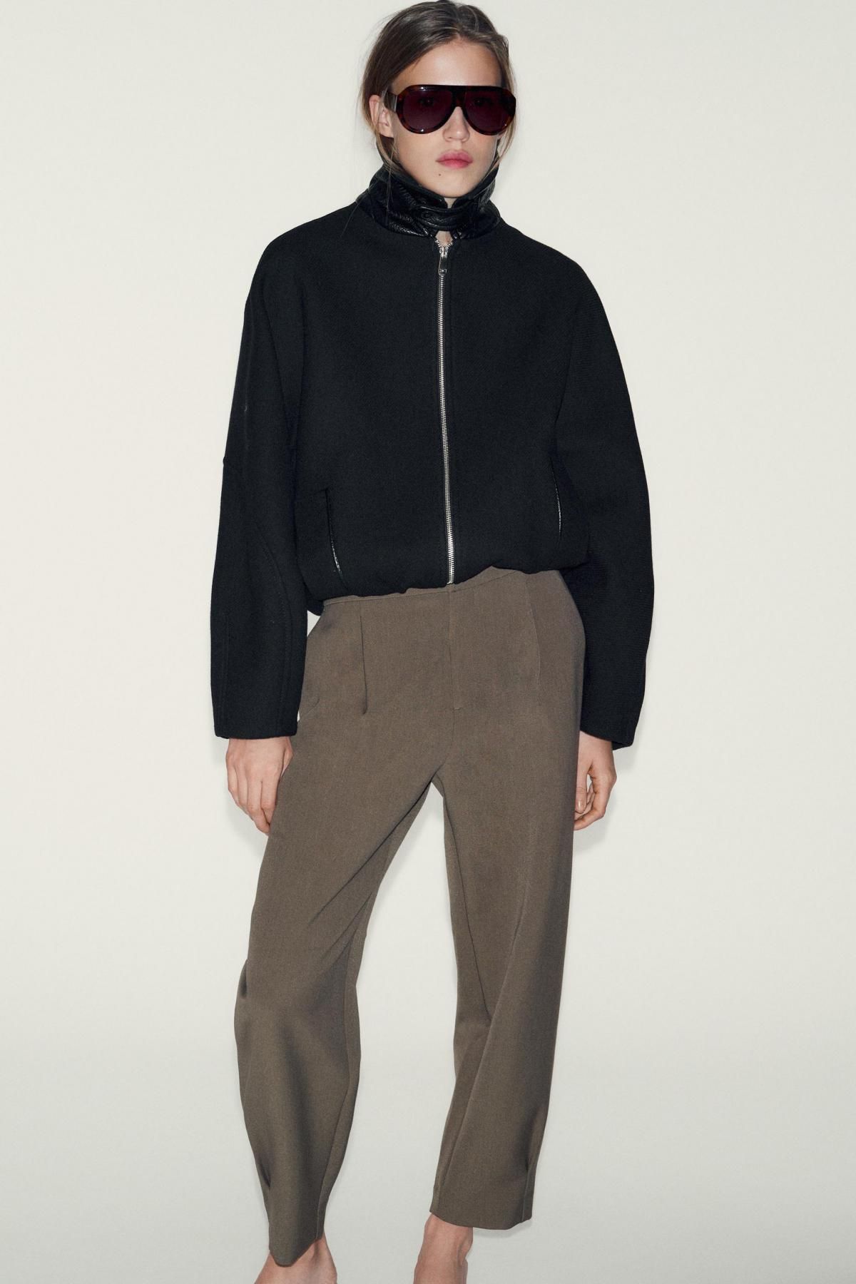 자라 테크니컬 플리츠 캐롯 슬랙스 팬츠 8372/146 LIGHT KHAKI - 상세 이미지 2