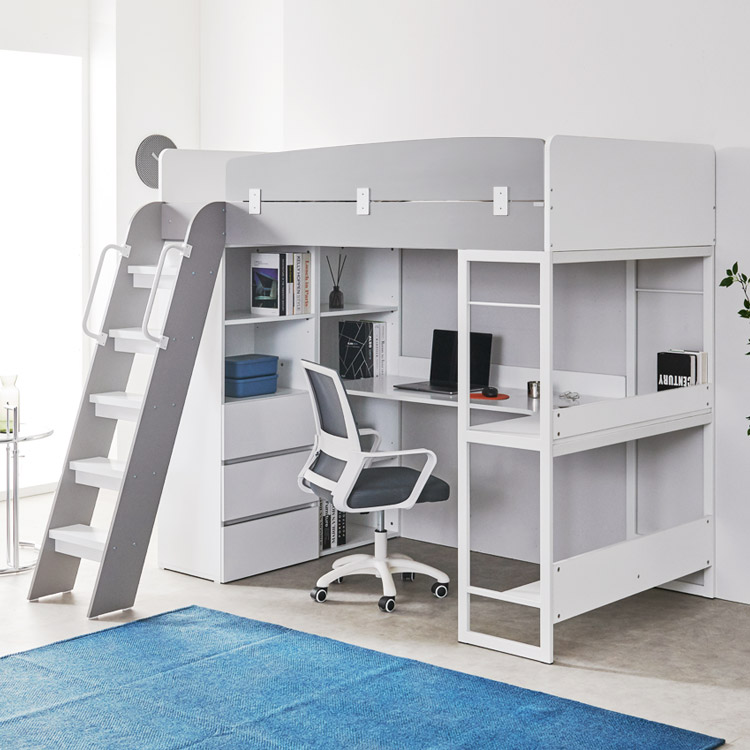 e스마트 프라임 철제 2층 성인 벙커침대 SS A타입 화이트