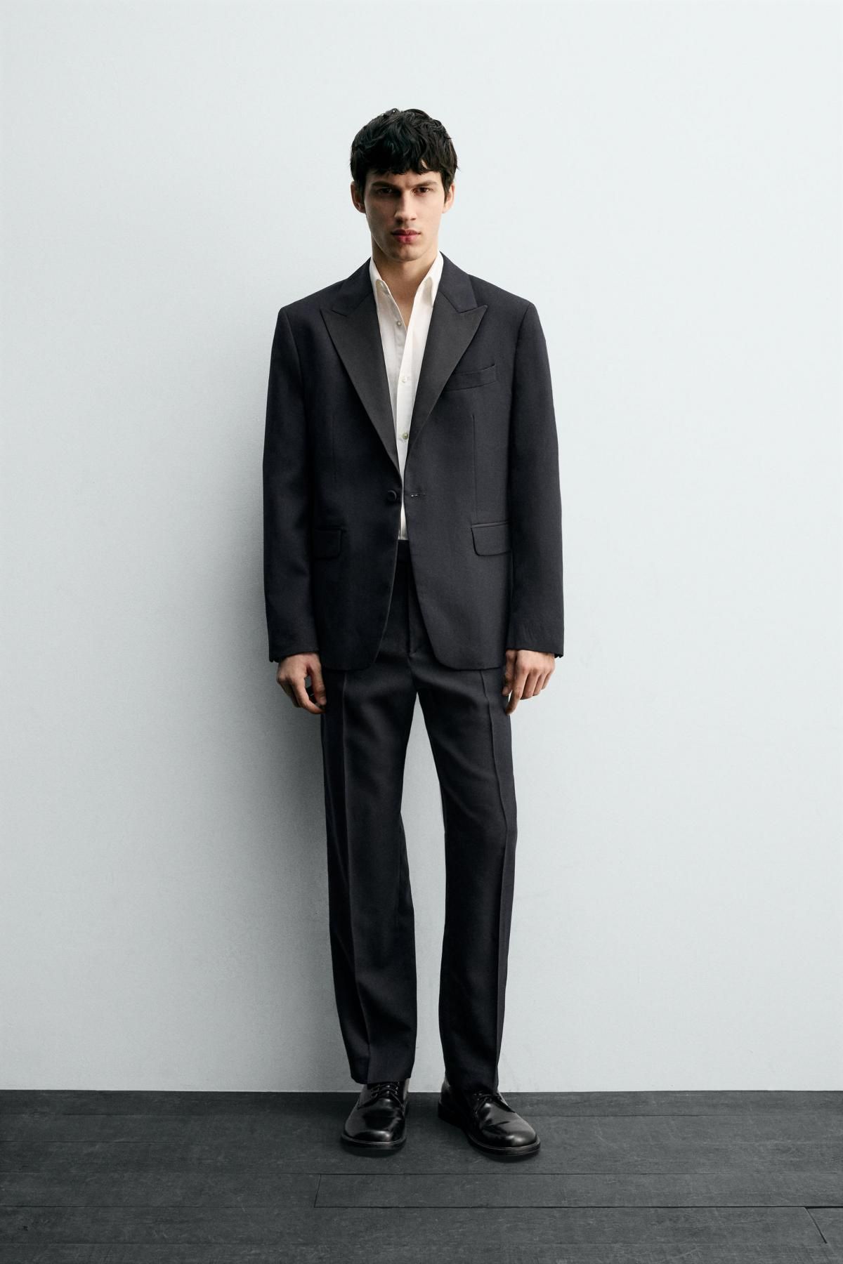 자라 울 블렌드 테일러드 디너 재킷 9380/004 NAVY BLUE - 상세 이미지 2