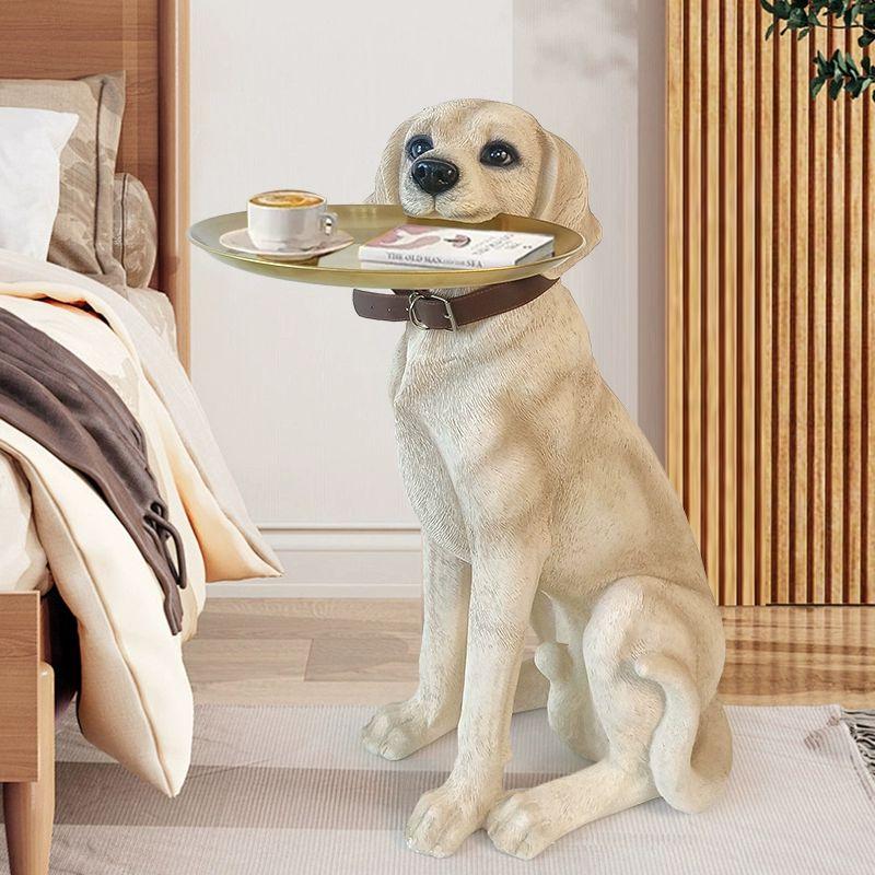 신혼집 집들이 선물 강아지 모형 거실 소파 옆 사이드 테이블 장식장 인테리어소품 리트리버 75cm