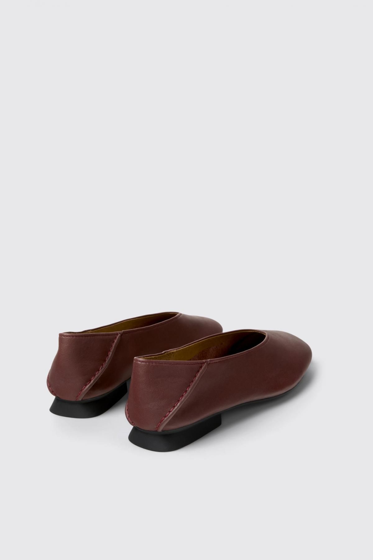 캠퍼 버건디 소가죽 발레리나 플랫슈즈 Casi Myra K201253-048 BURGUNDY - 상세 이미지 3
