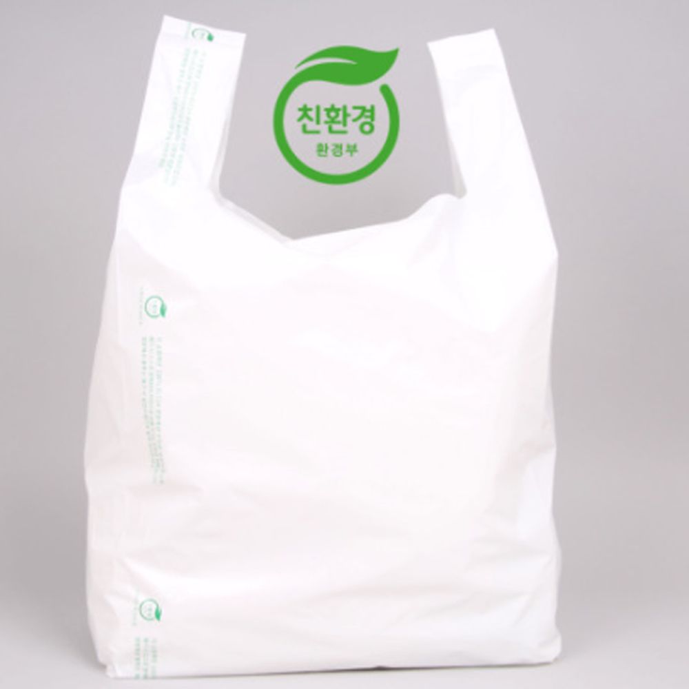 생분해 비닐봉투 100매입 / 중형 대형 사이즈 생분해 (중) 100매 - 상품 이미지