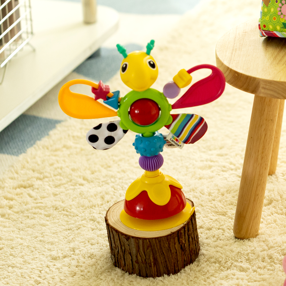 라마즈 나비 흡착 회전 딸랑이 신생아 백일 돌아기 장난감 이유식 필수템