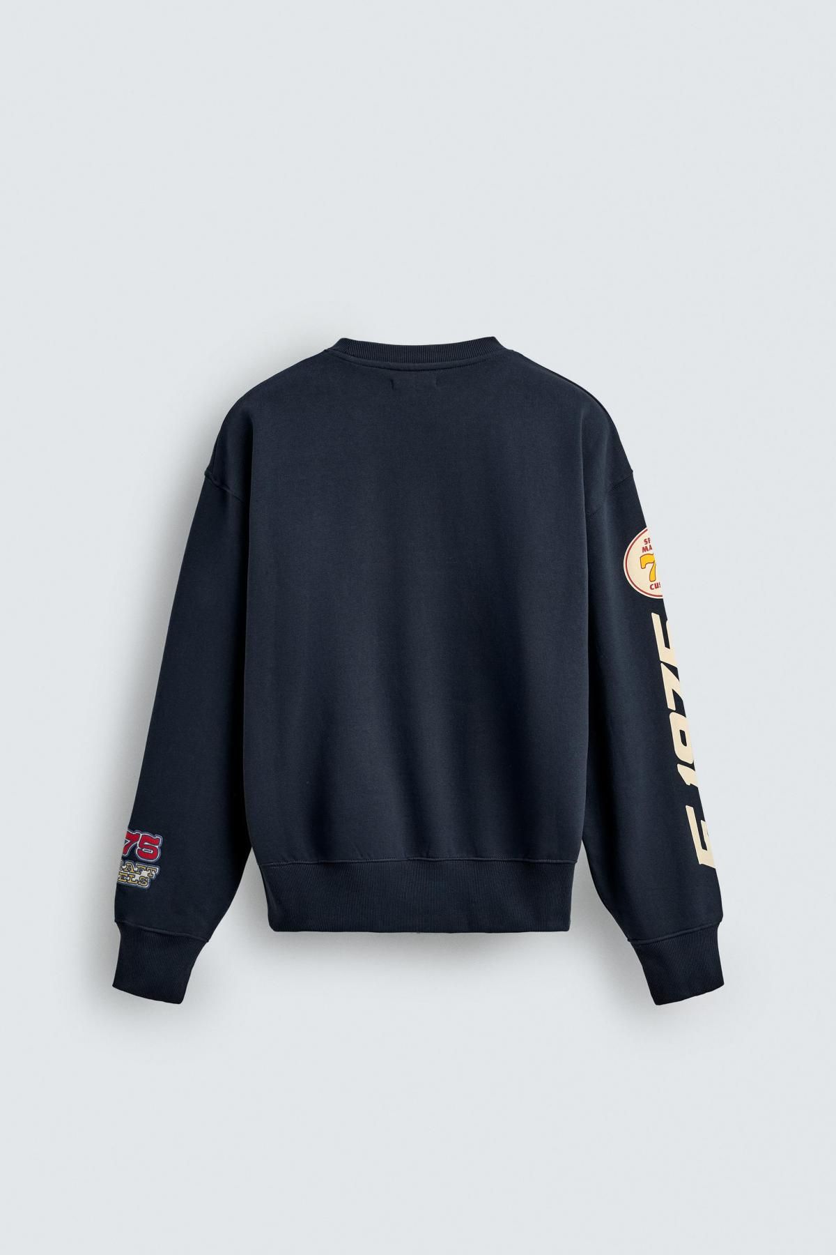 자라 패치 라운드넥 스웨트셔츠 0962/397 NAVY BLUE 이미지 8