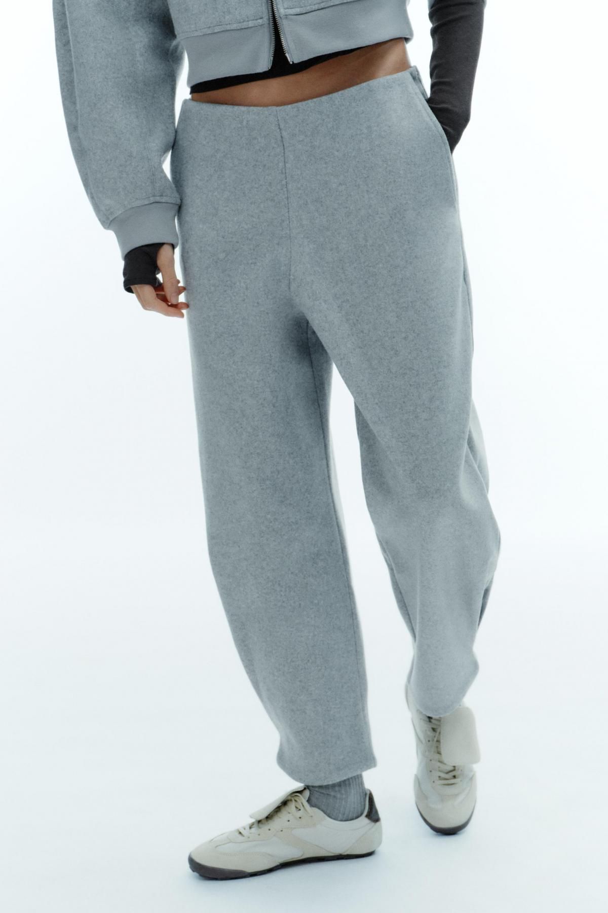 자라 볼륨 소프트 와이드핏 플리츠 팬츠 1255/563 LIGHT GREY - 메인 이미지