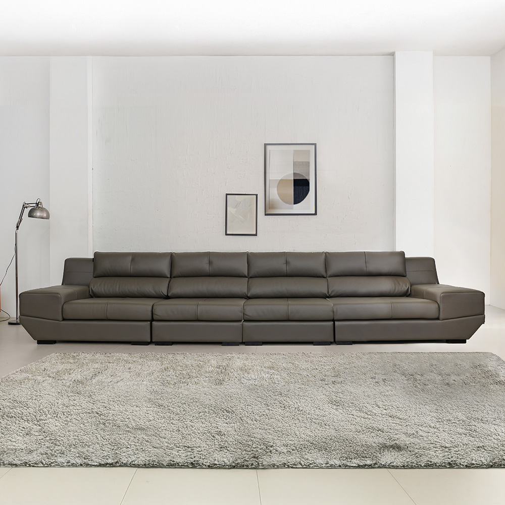 보루네오 피렌체 이태리 천연통가죽 소가죽 소파 6인용