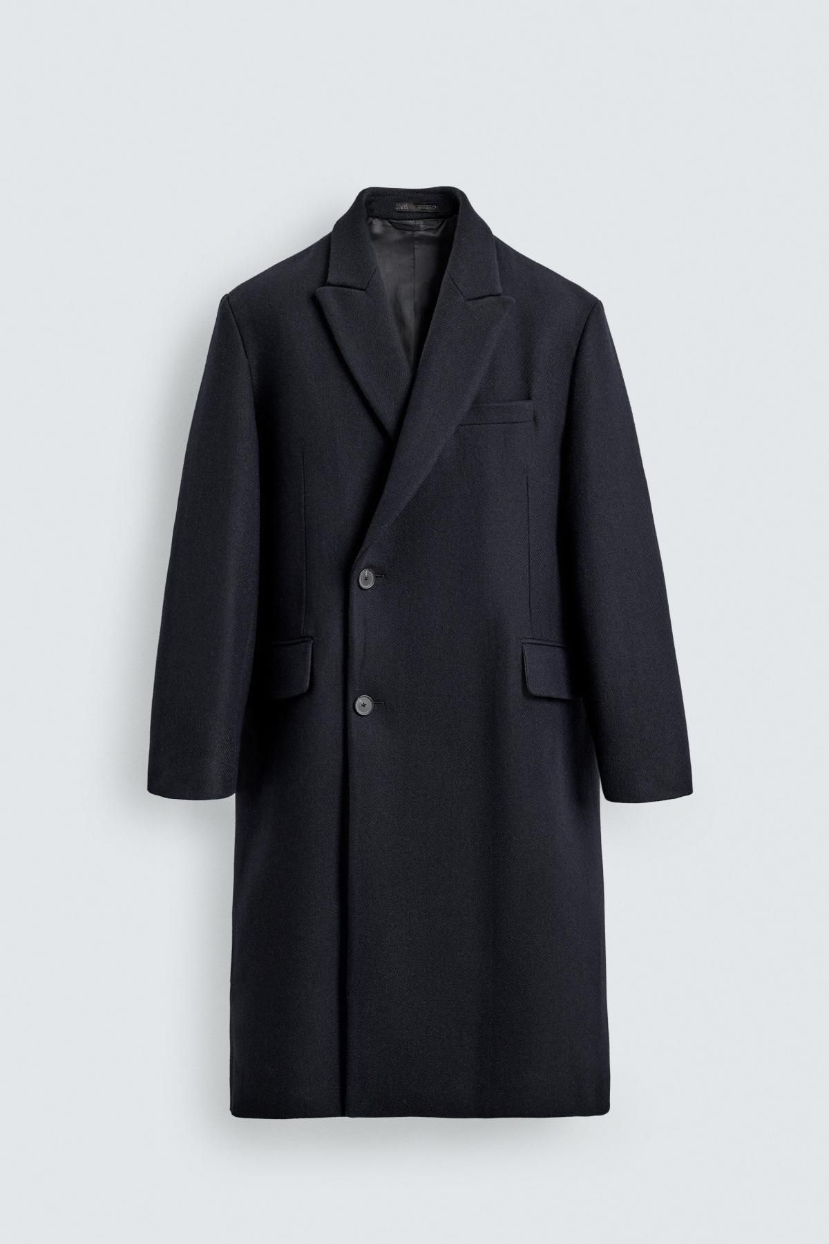 자라 클래식 블랙 울 더블 코트 6805/987 BLUE - 상품 이미지
